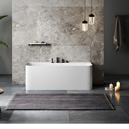 Studio 1 Gatsby 1600mm Thin Edge Back To Wall Bath - JettaBoxLTD