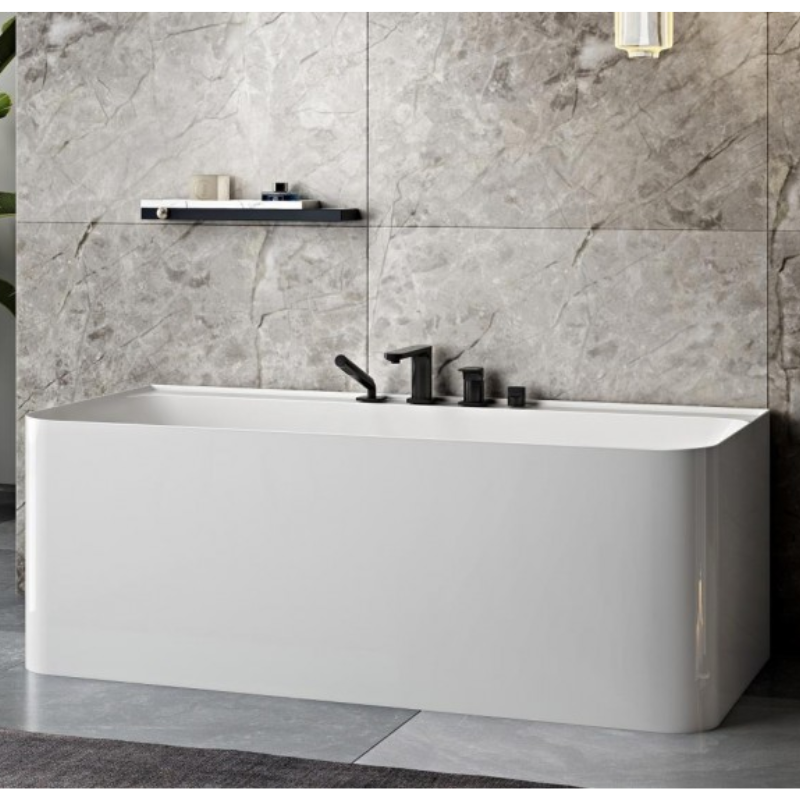 Studio 1 Gatsby 1600mm Thin Edge Back To Wall Bath - JettaBoxLTD